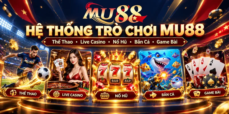 Các danh mục trò chơi đỉnh cao tại MU88